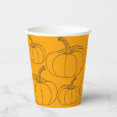 パンプキンオレンジ&ブラックハロウィーン 紙コップ (正面)