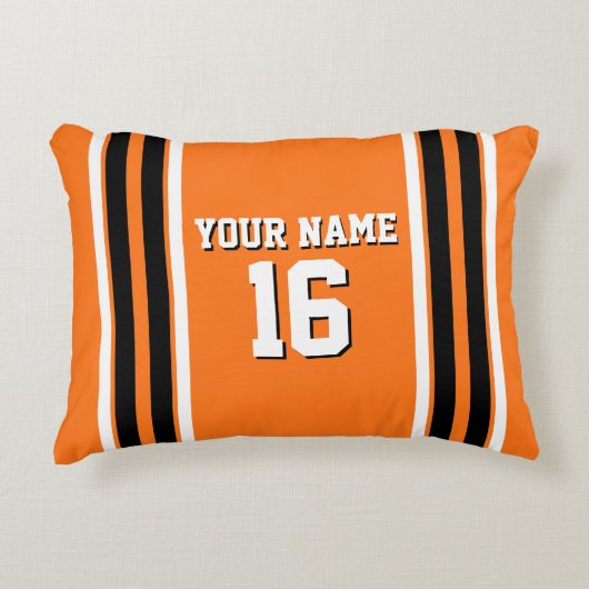 パンプキンオレンジBlkチームジャージカスタムー番号名 アクセントクッション (正面)