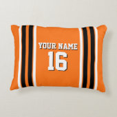 パンプキンオレンジBlkチームジャージカスタムー番号名 アクセントクッション (裏面)