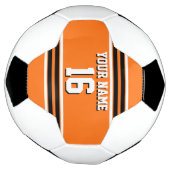 パンプキンオレンジBlkチームジャージカスタムー番号名 サッカーボール (回転)