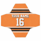 パンプキンオレンジBlkチームジャージカスタムー番号名 サッカーボール (フラット)