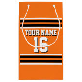 パンプキンオレンジBlkチームジャージカスタムー番号名 スモールペーパーバッグ (裏面)