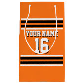 パンプキンオレンジBlkチームジャージカスタムー番号名 スモールペーパーバッグ (正面)