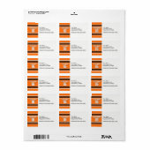 パンプキンオレンジBlkチームジャージカスタムー番号名 ラベル (フルシート)