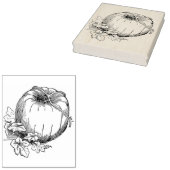 パンプキンオンつる植物 ラバースタンプ (押印)