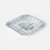 パンプキンオンザウェイベビーシャワーボーイブルー秋 ペーパープレート (傾斜あり)