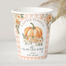 パンプキンオンザウェイ秋ベビーシャワー男女兼用