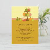 パンプキンオンザスタンドサンクスギビングディナー招待状 招待状 (スタンド正面)