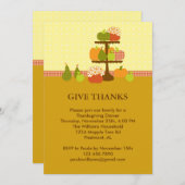 パンプキンオンザスタンドサンクスギビングディナー招待状 招待状 (正面/裏面)