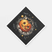 パンプキンオンブラックナプキン スタンダードランチョンナプキン (角)