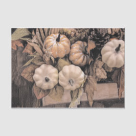 パンプキンオータムオレンジホワイトブラウンヴィンテージアンティーク 薄葉紙