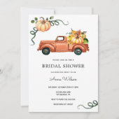 パンプキンオータムトラックブライダルシャワー 招待状 (正面)