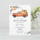 パンプキンオータムトラックブライダルシャワー 招待状 (スタンド正面)