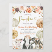 パンプキンオータムフローラファーム誕生日招待状 招待状 (正面)