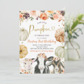 パンプキンオータムフローラファーム誕生日招待状 招待状 (スタンド正面)