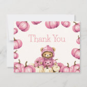パンプキンオータムベアサンキューカード サンキューカード (正面)