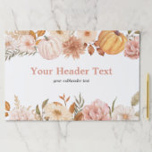 パンプキンオータム秋フローラ紙パーティーランチョンマット ペーパーパッド (インサイチュ)