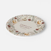 パンプキンオータム素朴ブライダルシャワー ペーパープレート (アングル)