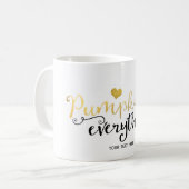 パンプキンオールデイズ秋オータムブラック&金ゴールド コーヒーマグカップ (正面左)