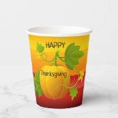 パンプキンカラフル感謝祭紙カップ 紙コップ (裏面)