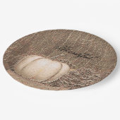 パンプキンカントリーホワイト金ゴールドメタリックエレガント秋 ペーパープレート (アングル)