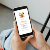 パンプキンカービングとカクテルハロウィーン招待状 招待状