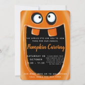 パンプキンカービングスクールPTO PTAハローウィンパーティ 招待状 (正面)