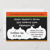 パンプキンカービングハローウィンパーティ招待 招待状 (裏面)