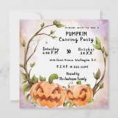 パンプキンカービングパーティの招待状 招待状 (正面)
