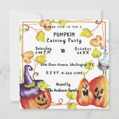 パンプキンカービングパーティの招待状 招待状 (正面)