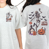 パンプキンカービングパーティーカスタムハロウィーンスケルトン Tシャツ