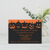 パンプキンカービングパーティーハロウィン招待状 招待状 (スタンド正面)