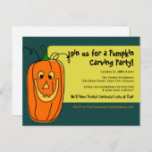 パンプキンカービングパーティー インビテーションポストカード (正面/裏面)