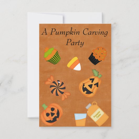パンプキンカービング招待状 招待状 (裏面)