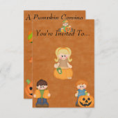 パンプキンカービング招待状 招待状 (正面/裏面)