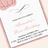 パンプキンガールピンク金ゴールドハロウィーン1日 招待状