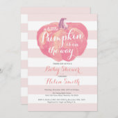 パンプキンガールベビーシャワー招待状 招待状 (正面/裏面)