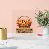 パンプキンキス&ハーベストウィーズ秋デザインオーバーシ アクリルサイン (ウェディング)