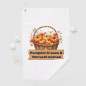 パンプキンキス&ハーベストウィーズ秋デザインオーバーシ ゴルフタオル (インサイチュ)