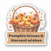 パンプキンキス&ハーベストウィーズ秋デザインオーバーシ シール (正面)