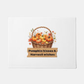 パンプキンキス&ハーベストウィーズ秋デザインオーバーシ ドアマット (正面)