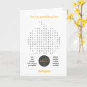 パンプキンキッドの単語検索ハッピーハローウィン カード (黄色い花)