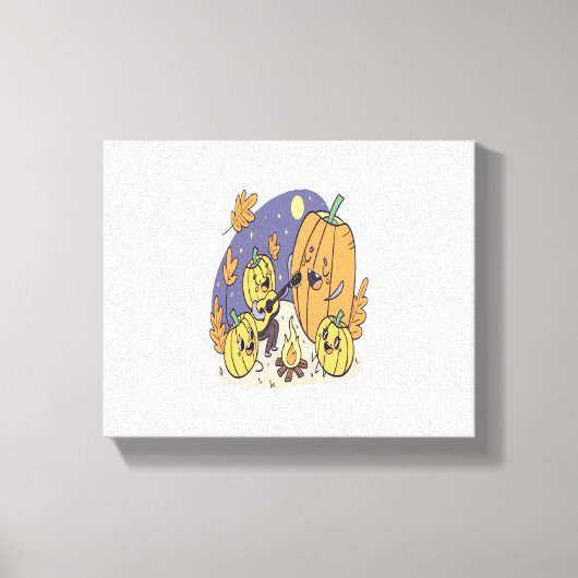 パンプキンキャンプファイアセレナーデ キャンバスプリント (正面)