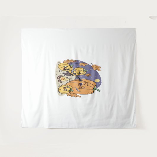 パンプキンキャンプファイアセレナーデ タペストリー (正面(横))