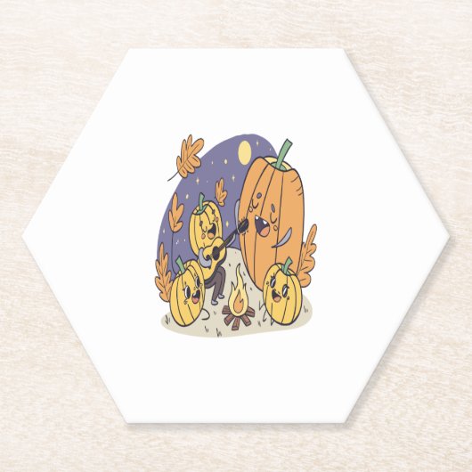 パンプキンキャンプファイアセレナーデ ペーパーコースター (正面)