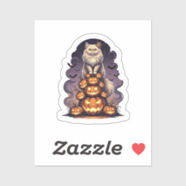 パンプキンキングペルシア語 – ペルシャ猫ハロウィーン シール