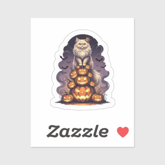 パンプキンキングペルシア語 – ペルシャ猫ハロウィーン シール (シート)