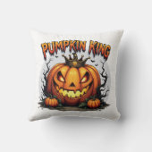 パンプキンキング – ハロウィーンおもしろいの支配者 クッション (裏面)