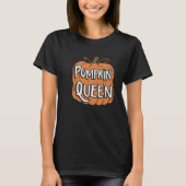 パンプキンクイーン秋ハロウィーンTシャツ Tシャツ (正面)