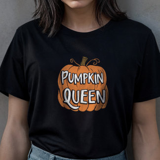 パンプキンクイーン秋ハロウィーンTシャツ Tシャツ